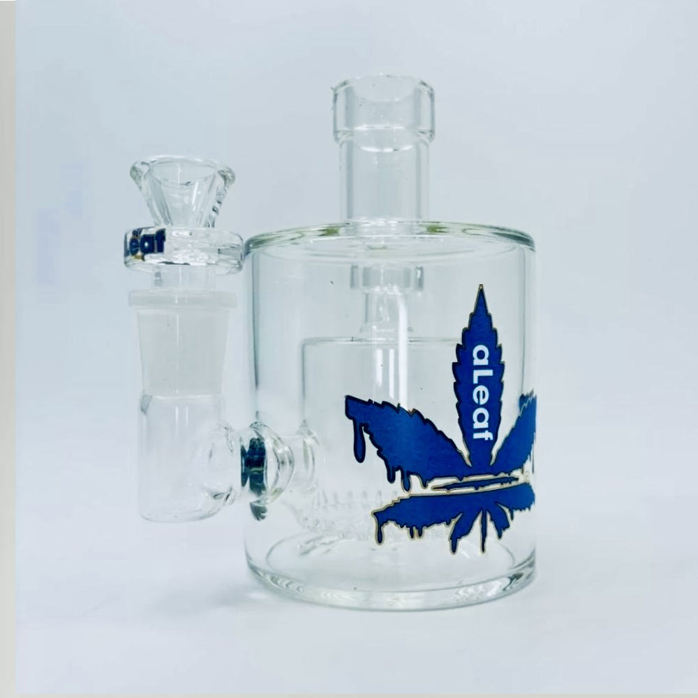 Aleaf Glass The Chubby 8 Inch Bubbler With Tree Perc Blue | The Treasure Chest Naples FOrt Myers