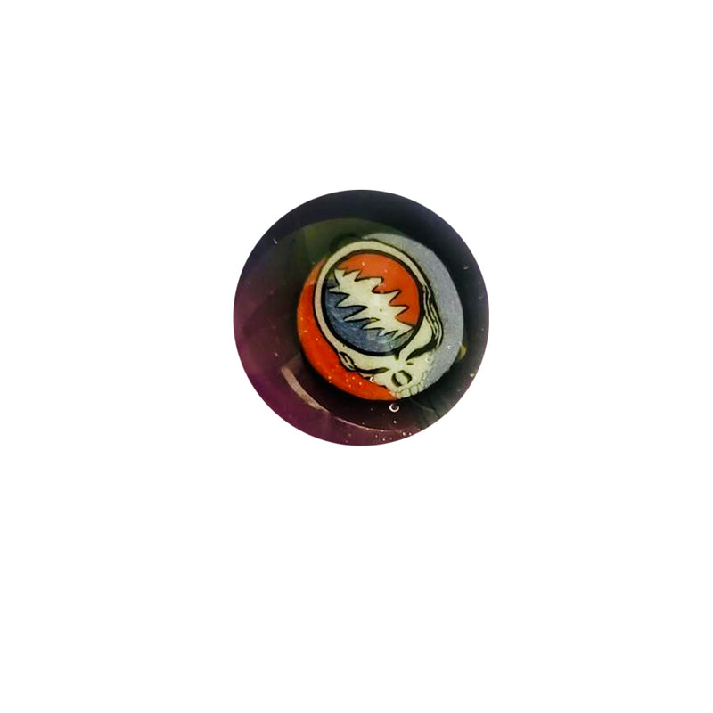 Matty White Glass 14mm Slide With Grateful Dead Millis | The Treasure Chest Naples Fort Myers