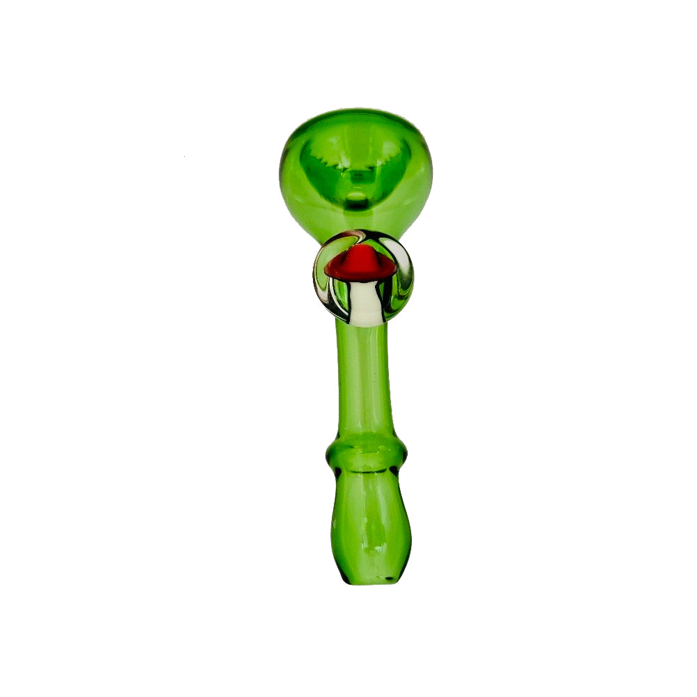 Matty White Glass Spoon One Hitter With Milli Green | The Treasure Chest Naples Fort Myers FL