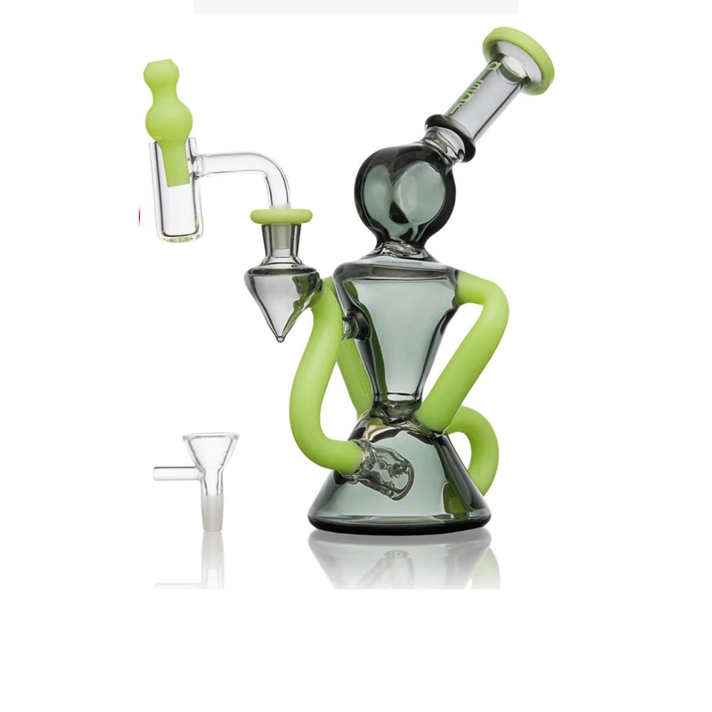 Aleaf The Inti 5.5 Inch Mini Recycler Rig Green | The Treasure Chest Naples Fort Myers