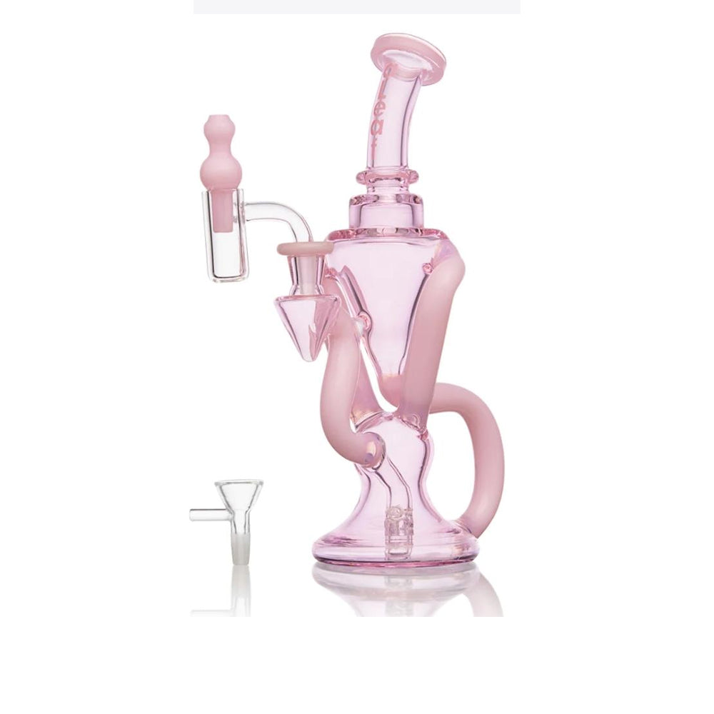 Pink Aleaf The Gaia 6.5 Inch Mini Recycler Rig | The Treasure Chest Naples Fort Myers
