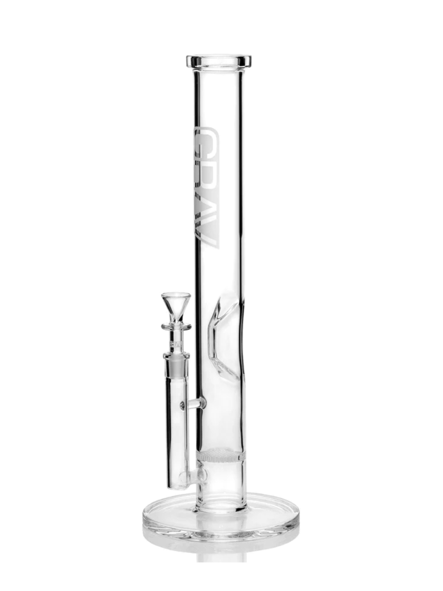Grav Lab Water Pipe Large Clear Straight Base Disc | The Treasure Chest Naples Fort Myers