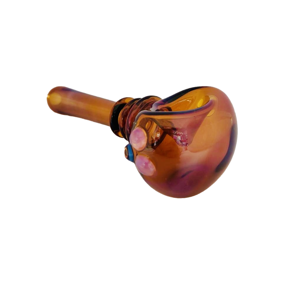 Kyle White Glass Dry Pipe Spoon Red
