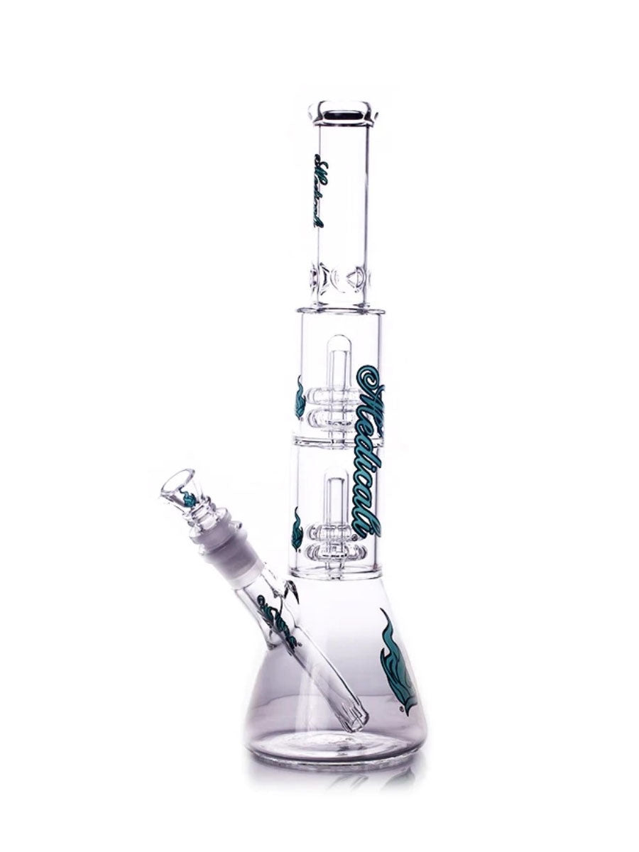 Medicali Water Pipe 13" Double Shower Head BK | The Treasure Chest Naples Fort Myers