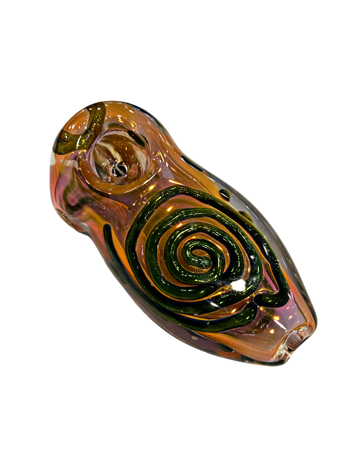 Giant Nub with Green Swirl Handpipe