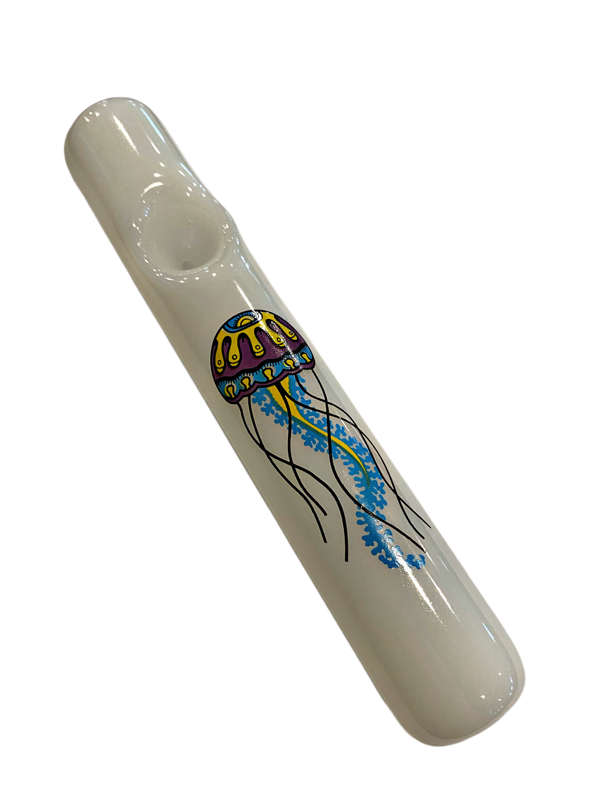 Jellyfish Glass Brand White Steamroller