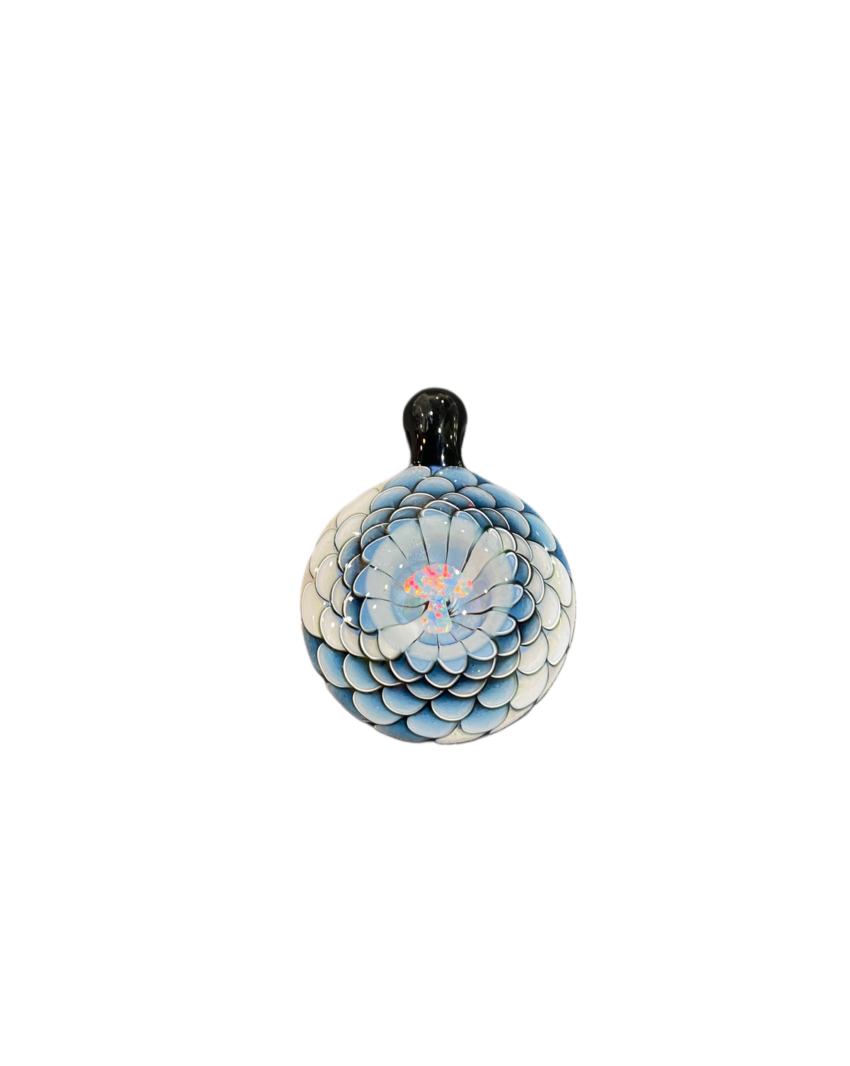 Juju Glass - Dotstack Medallion Pendant with Mushroom Opal Coin