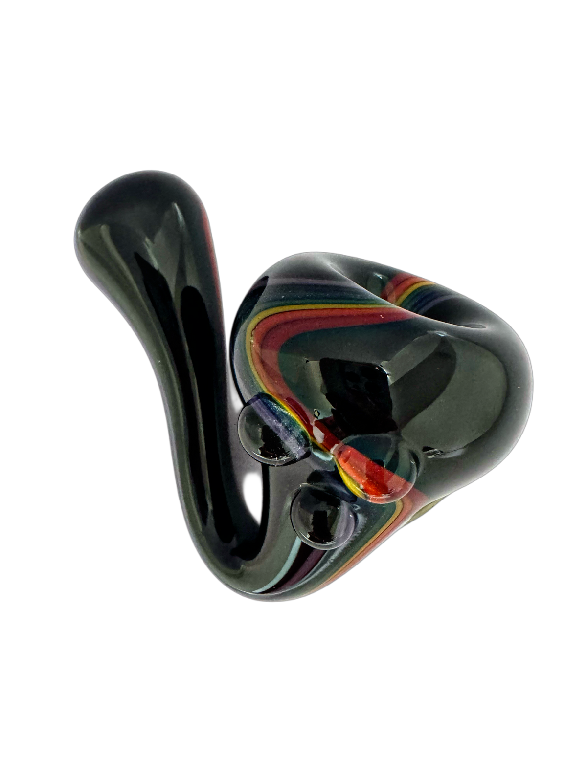 Matty White Sherlock Rainbow Striped Hand Pipe