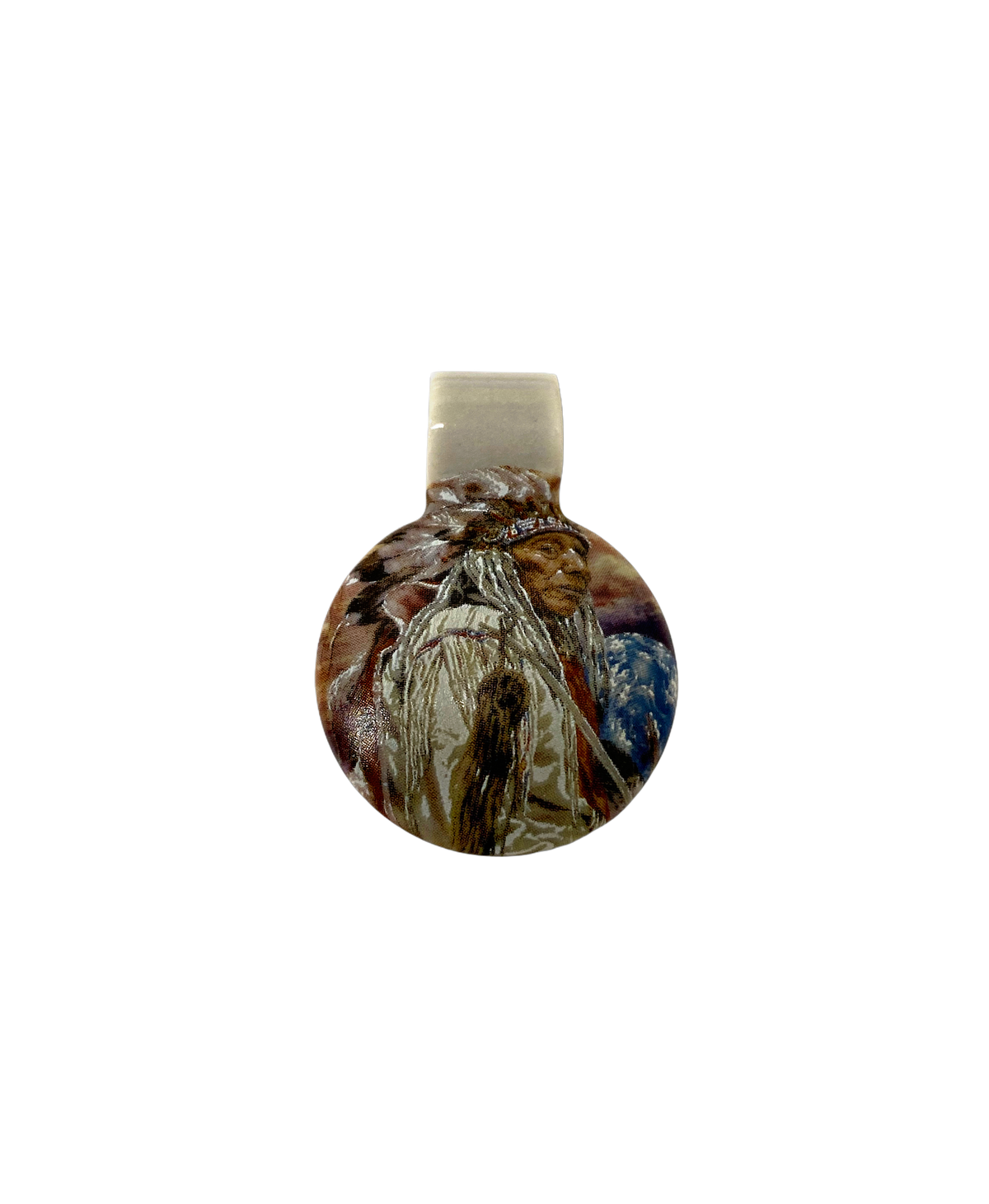 DCN Porcelain Medallion Pendant Native