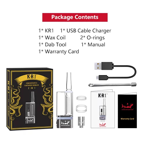 Hamilton Devices KR1 Single Cart Vaporizer Bubbler