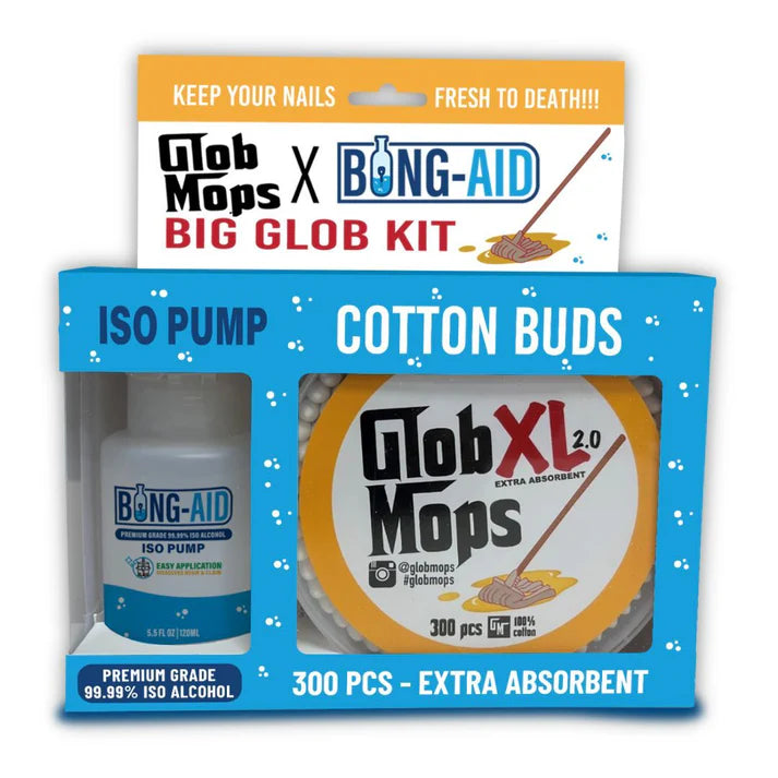 Glob Mops x Bong-Aid Cotton Swabs & 99% Iso Pump