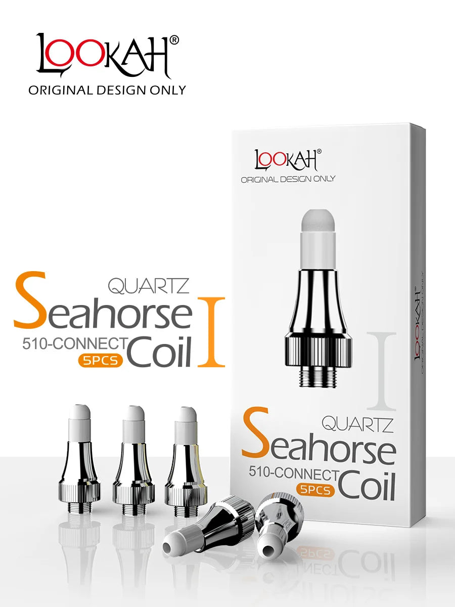 Lookah Seahorse Coil Ⅰ Replacement - 510 Quartz Tip 5 Pack